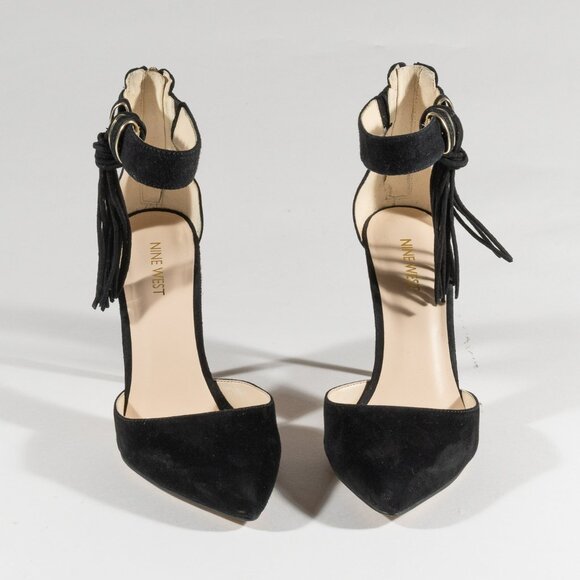 Nine West Black Suede Everafter Pointed Heels, Size 8M - Picture 4 of 5